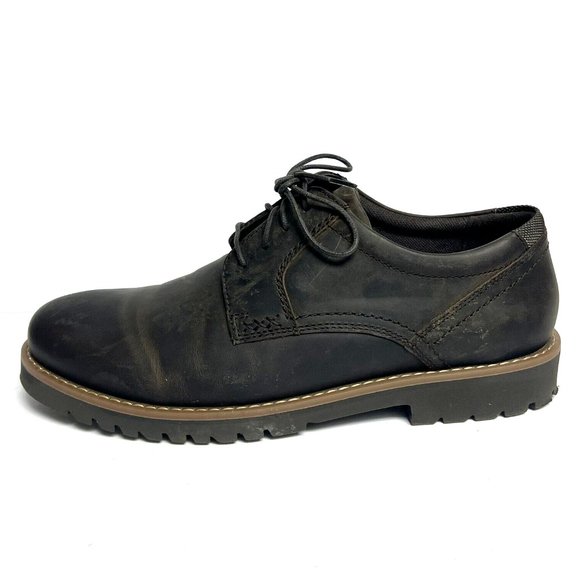 Rockport Mens Mitchell Plain Toe Oxford Brown Size 12Wide